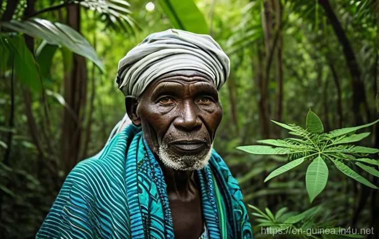 기니 전통 의약품 및 치료법 - Prompt 1: The Guinean Elder's Wisdom in Nature**