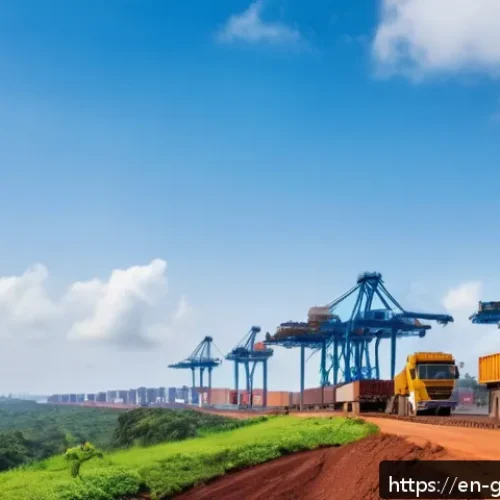 Home 31 기니에서 해외 투자 기회 분석 - A vibrant scene of Guinea’s expanding transportation network featuring modern paved highways winding...